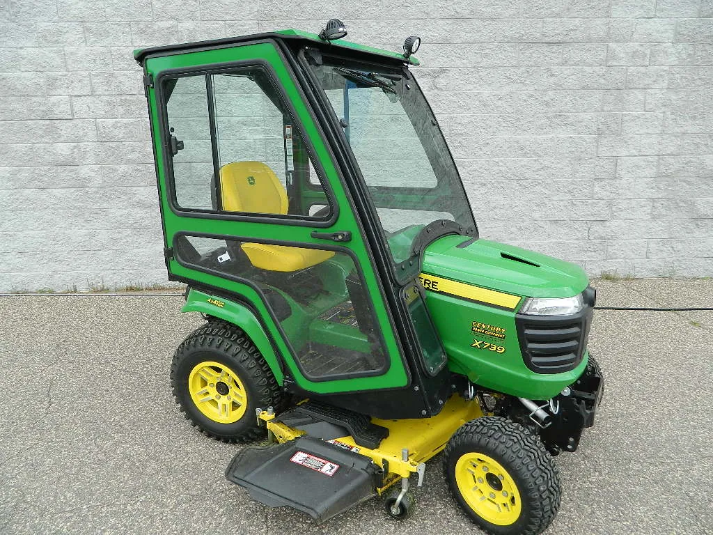 John Deere X739-54" Mower (4-Wheel drive & 4-Wheel Steer) 54 Blower, ROPS Hard Cab